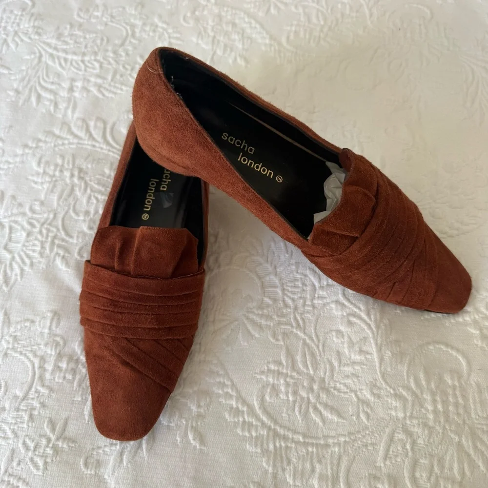 Sacha London Brown Suede Loafers size 7 - Picture 3 of 8